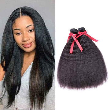 Beaudiva Kinky Straight 3 Bundles Deal Brazilian Virgin Human Hair
